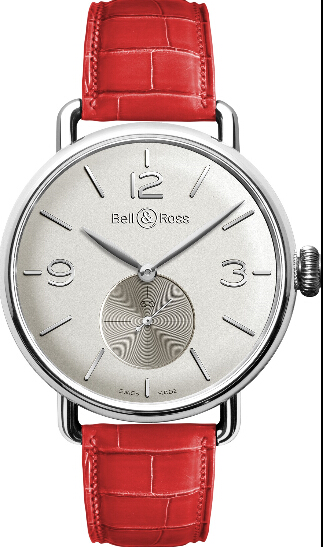 Bell & Ross WW1 Argentium Red Alligator replica watch